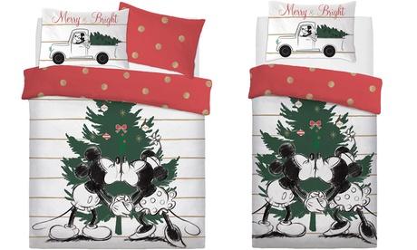 Parure copripiumino reversibile Disney ispirata a Topolino e Minnie, disponibile in 2 dimensioni