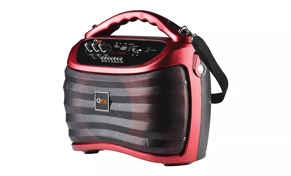 QFX Portable Tailgate, Karaoke, and PA Bluetooth Speaker with Mic - Second Medium