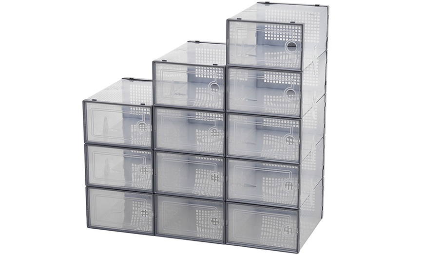 Image 2: Stackable Shoe Storage Box Organiser