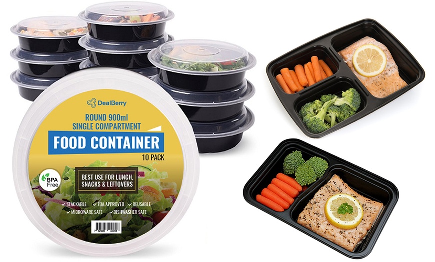 Image 1: Reusable Plastic Food Containers