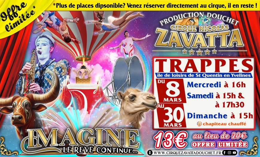 Image 1: 1 place en gradin pour le Cirque Zavatta à Versailles, date au choix