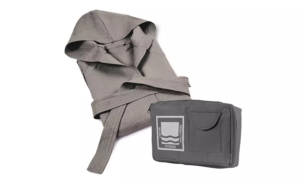 Mikrofaser-Bademantel mit Kapuze