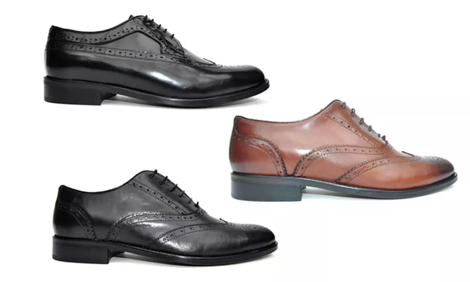 Lamazi Herren Leder Brogues in Schwarz, Braun oder Tabak im Modell nach Wahl - Primary Image