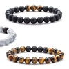 Image 14: Handmade 8MM Natural Stone Prayer Beads Tiger Eye Bracelet for Men Women