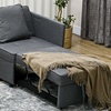 Image 1: HOMCOM 3-In-1 Chair Bed
