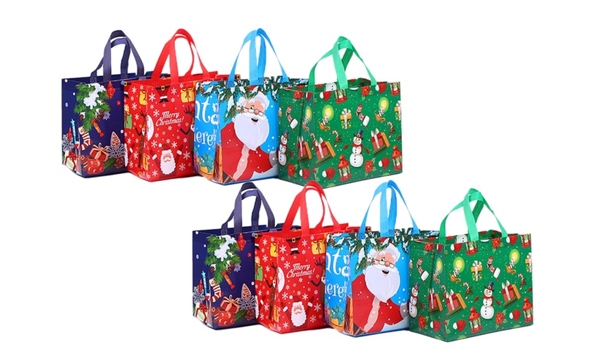 Image 6: 8 or 16 Christmas-Themed Non-Woven Bags