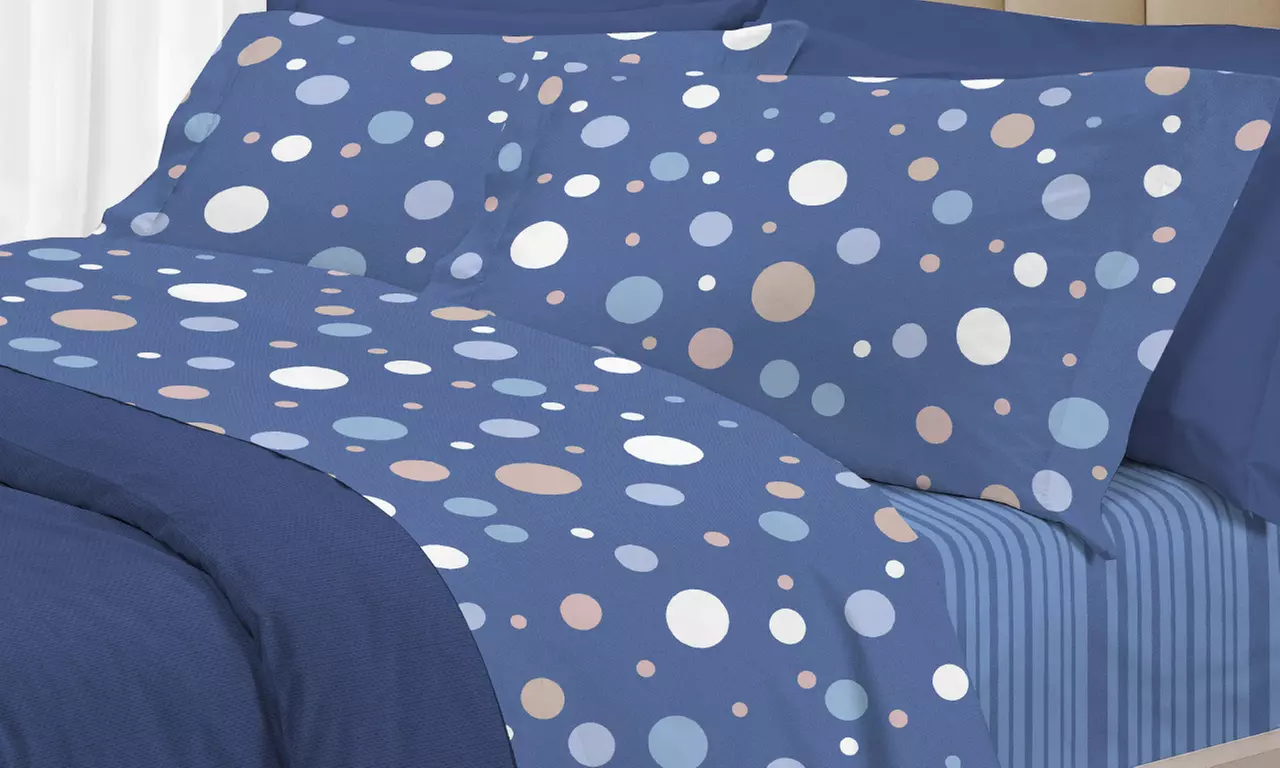 Completo di lenzuola in cotone Co. Ingros. Tex