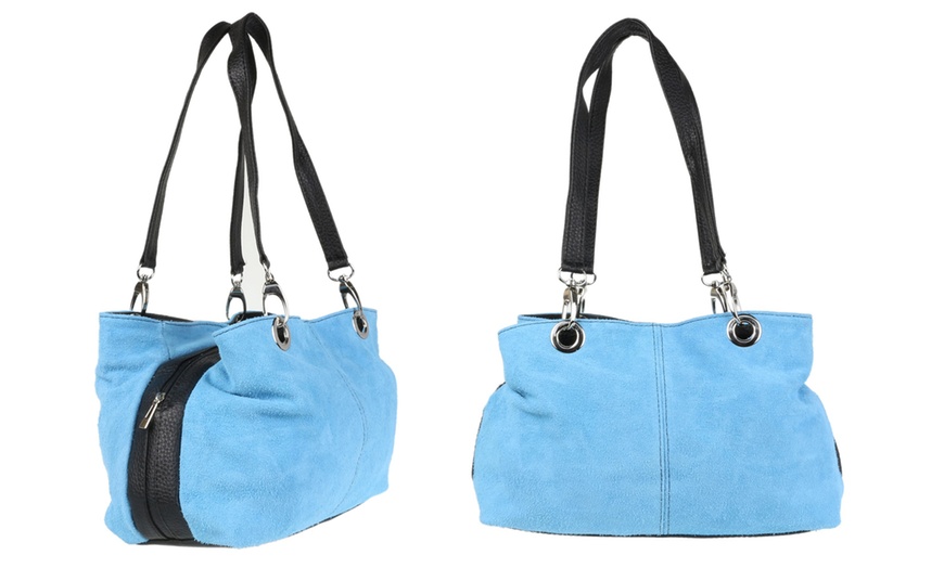 Image 29: Nubuck Suede Handbag