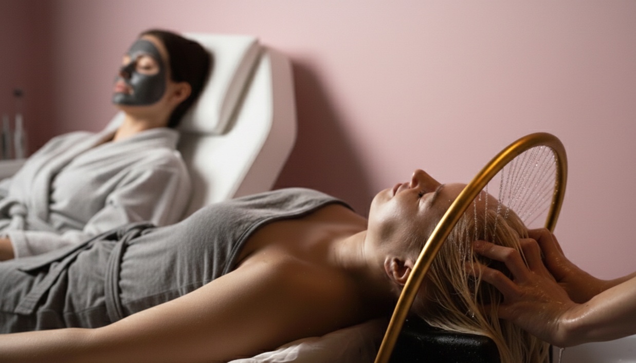 Head Spa & Hydrogen Gesichtsbehandlung (90 Min.) für 1 oder 2 Personen