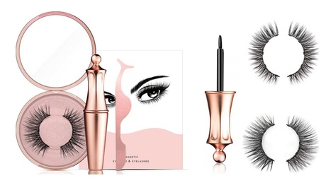 Eyeliner avec particules magnétiques et faux-cils aimantés
