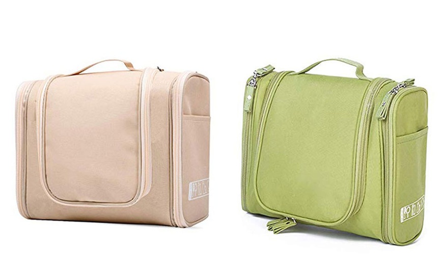 Image 21: One or Two Multi-Compartment Waterproof Toiletry Bags