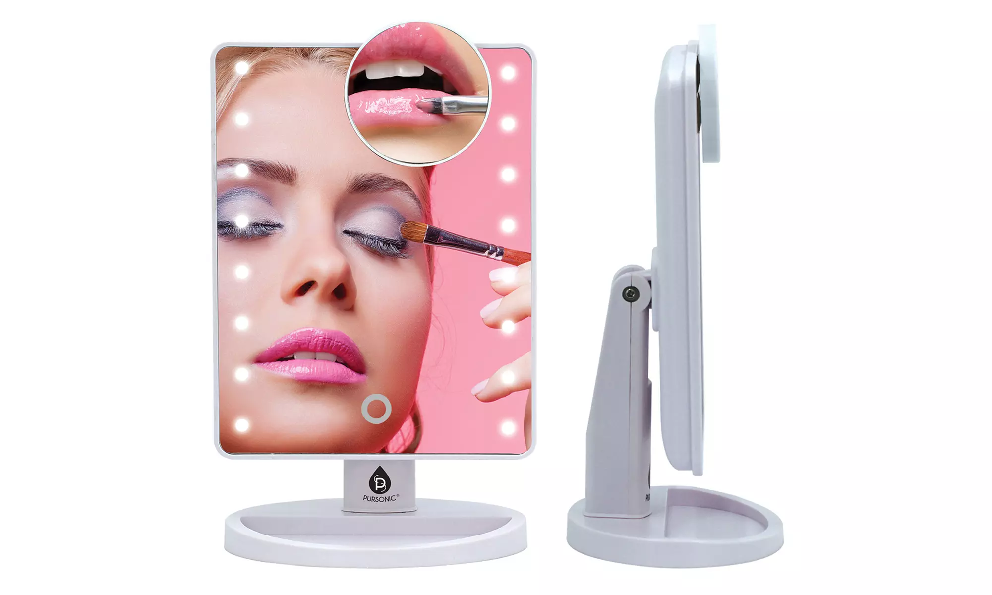 Pursonic LED Dimmable Vanity Makeup Mirror with Detachable 5X Mirror - Second Medium