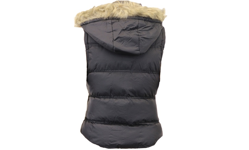 Image 3: Brave Soul Fur Trim Bodywarmer