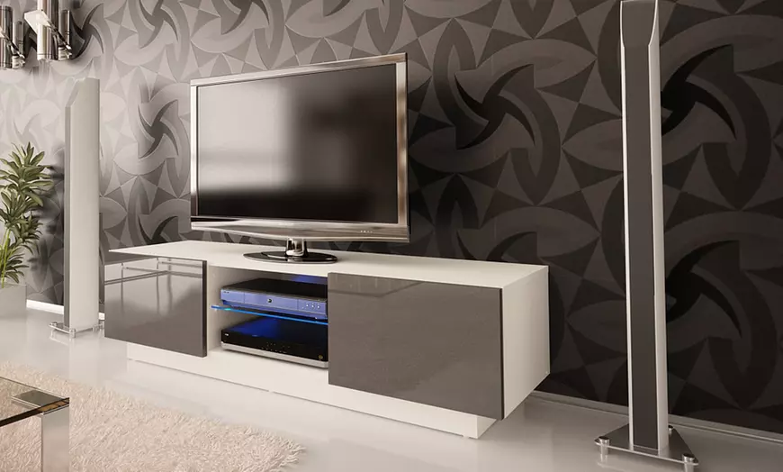 Image 2: Gloss Front TV Cabinet Unit