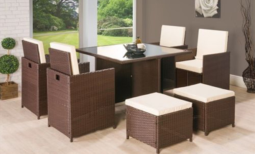 Image 3: Poly-Rattan Garden Furniture Set