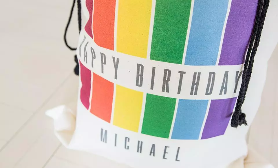 One, Two, Three, Five, or Ten Personalized Jumbo Birthday Gift Bags from Qualtry (Up to 87% Off) - Second Medium
