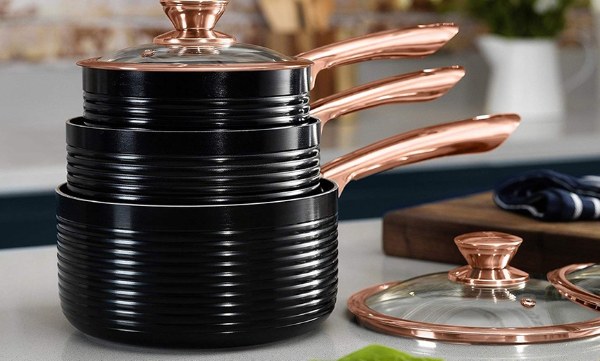 Image 8: Tower 10-Piece Rose Gold Cookware