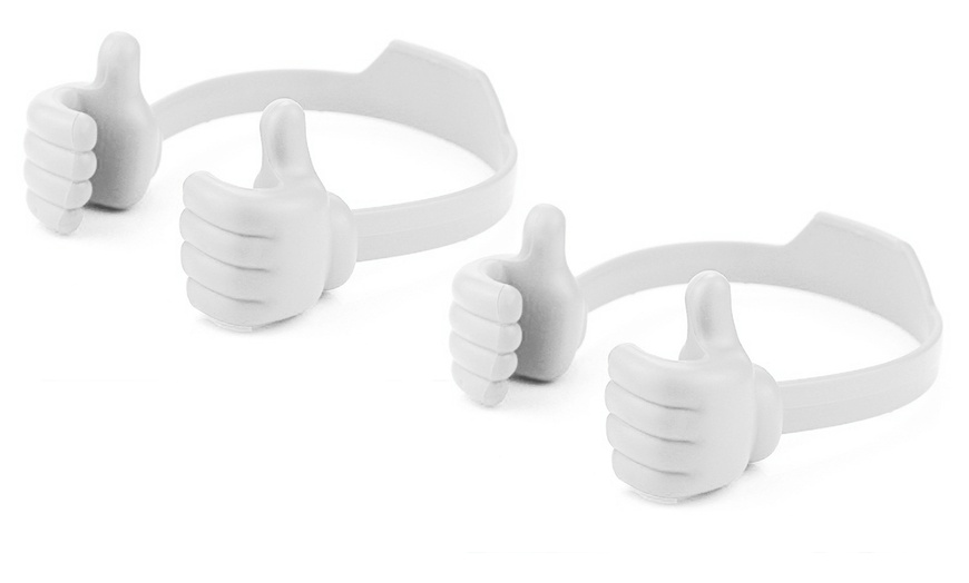 Image 10: One or Two Thumbs-Up Mobile Phone or Tablet Holders