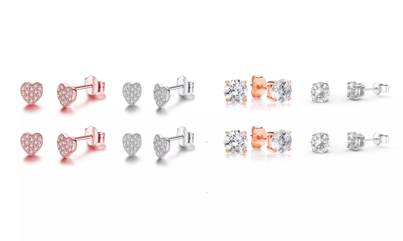 1 ou 2 ensembles de 4 paires de boucles d'oreilles ornées de cristaux Swarovski® - Second Medium