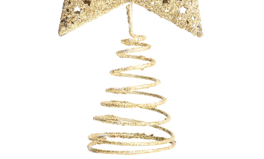 Image 17: Gold and Silver Star Christmas Tree Toppers