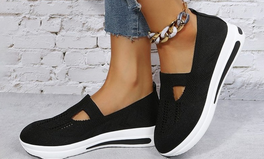 Image 5: Women's Mesh Woven Breathable Sneakers