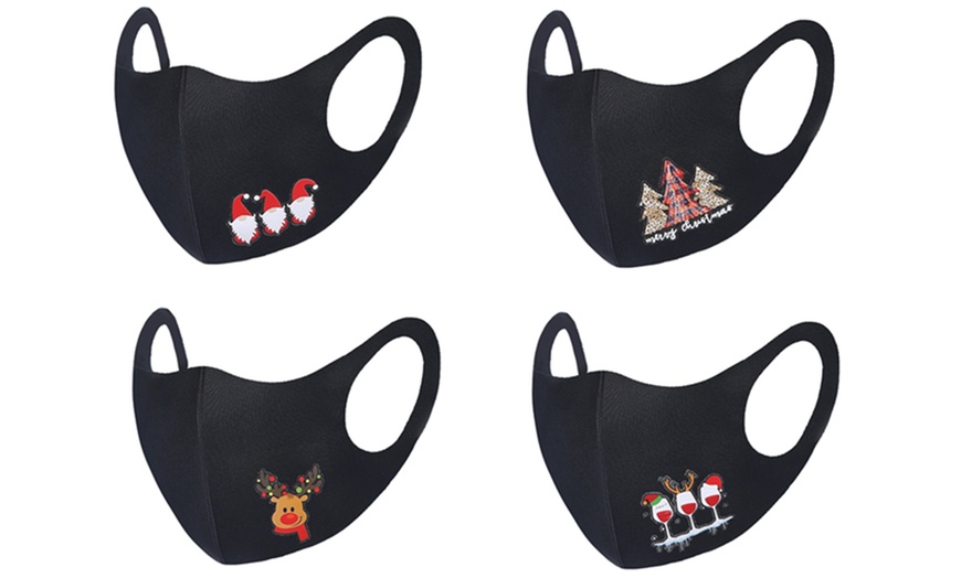 Image 2: Unisex Christmas-Themed Face Mask