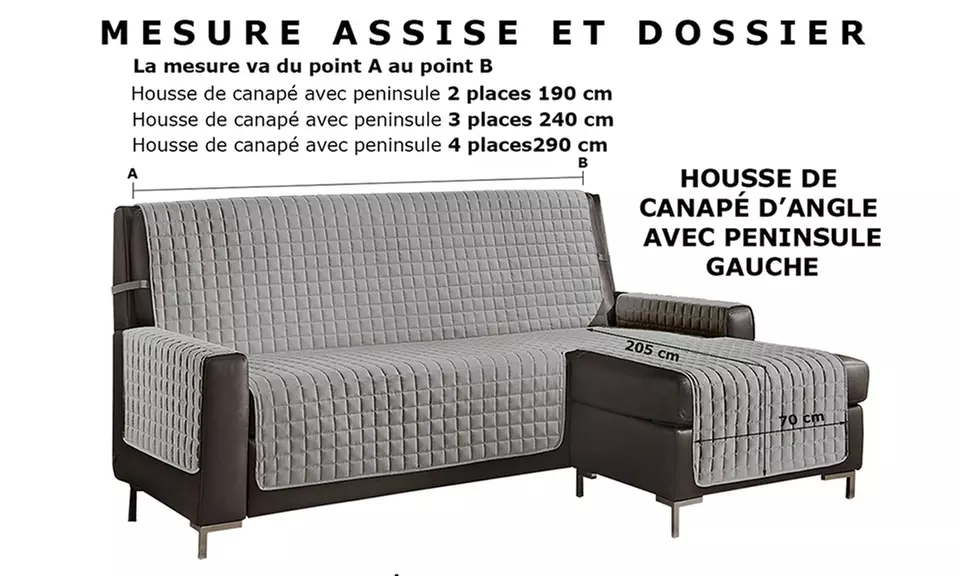 Housse de canapé réversible et anti-tache