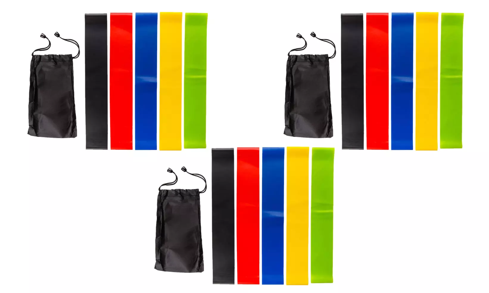 1, 2 o 3 set da 5 fasce elastiche da fitness con borsa per il trasporto - Image 7
