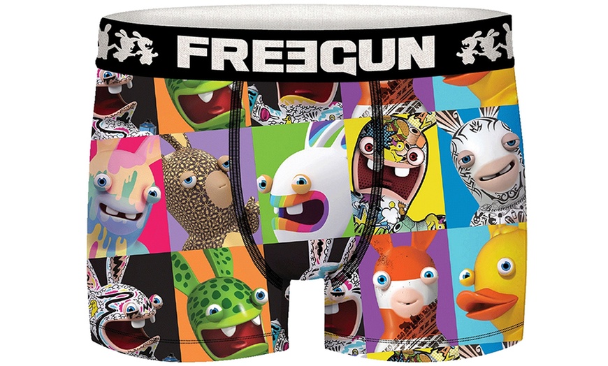 Image 8: Boxers pour homme Freegun avec motifs "Lapins Crétins"