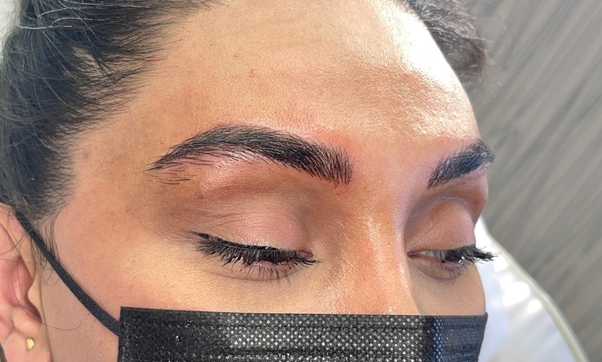 Image 1: Get One 3D Microblading Session for both Eyebrows.

