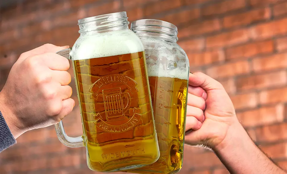 Half-Gallon Mason Jar Beer Stein - Primary Image
