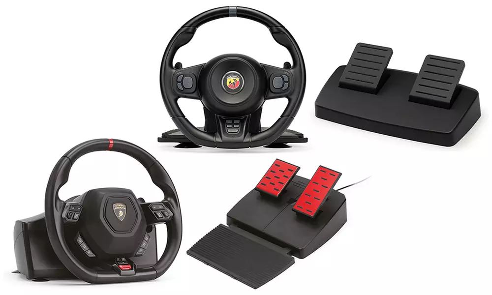 Volante con pedaliera gaming pro