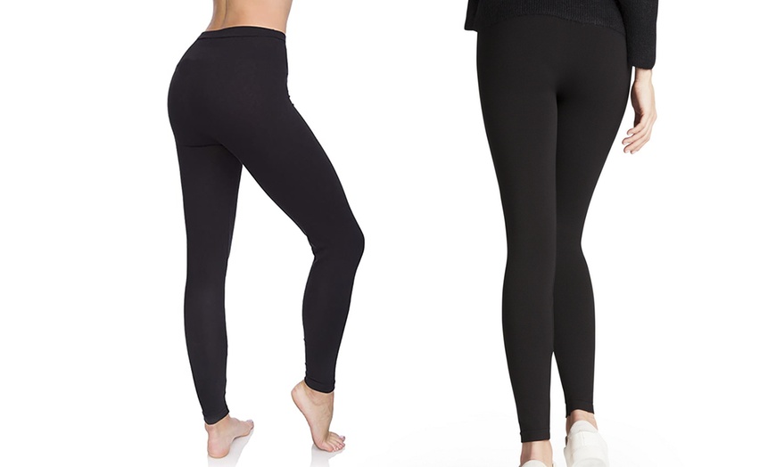 Image 4: Set di 2 leggins a vita alta