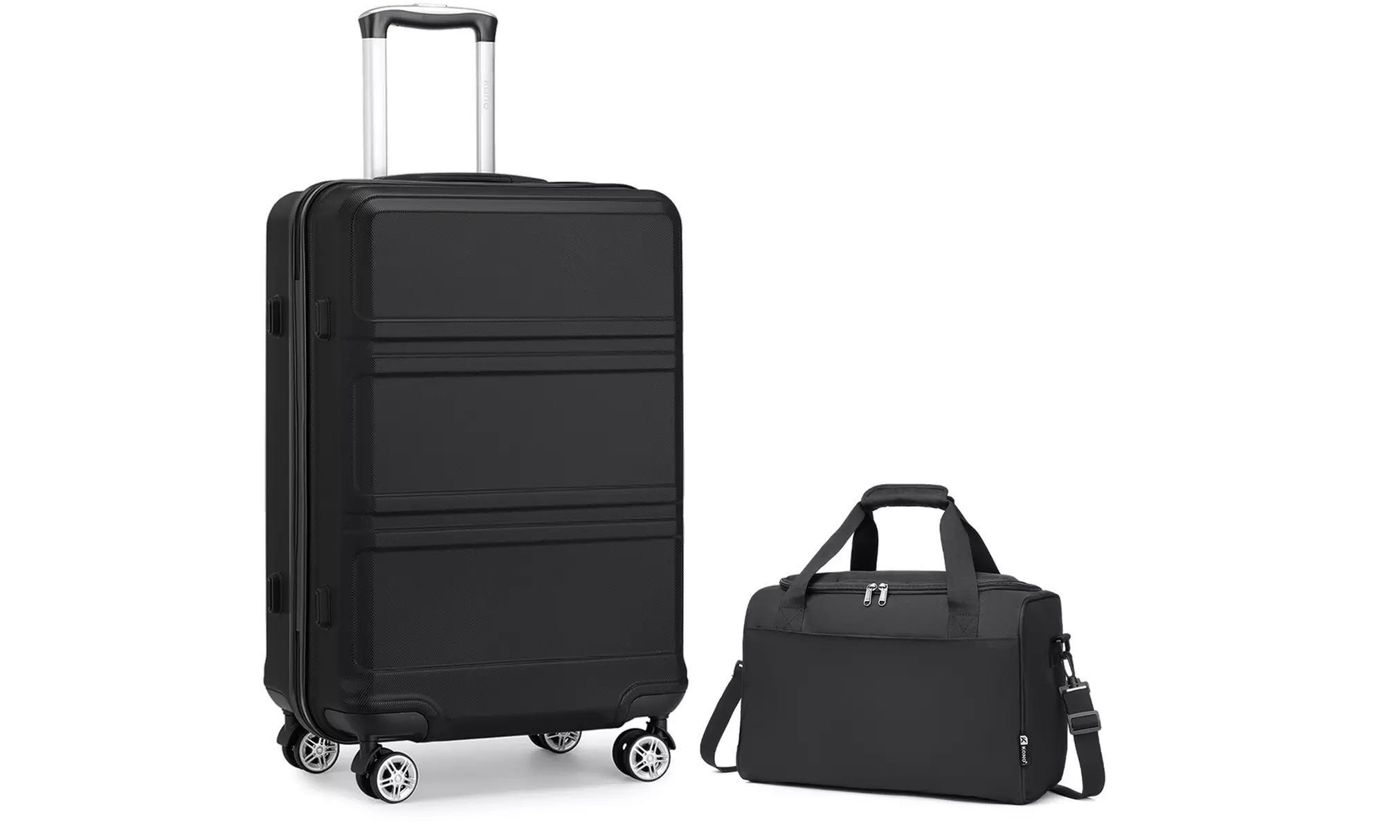 KONO 4er-Set Reisegepäck mit 3 Hartschalenkoffern inkl. Reisetasche