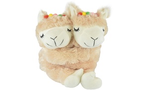 Llama Huggies Low Pile Plush Cover with Detachable Wheat Bags