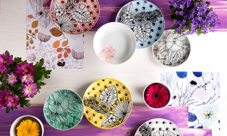 Servizio da tavola Flower Power Excelsa da 18 piatti in porcellana 