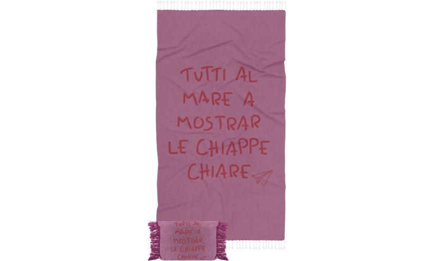 Image 13: Telo mare in spugna con pochette