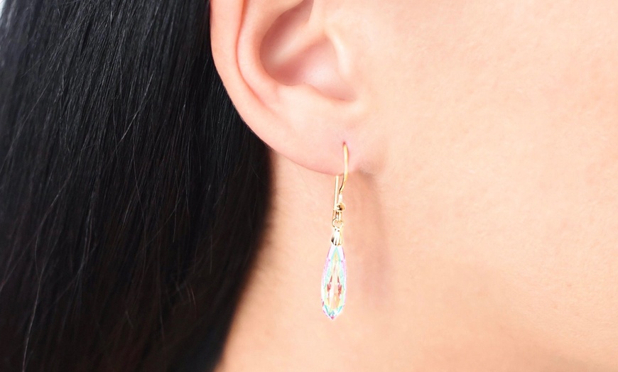 Up To 89 Off Ah Jewellery Raindrop Earrings Made With Crystals From Swarovski® Groupon