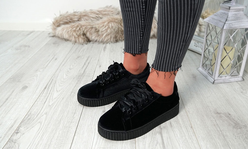 Image 4: Women's Lace-Up Sneakers