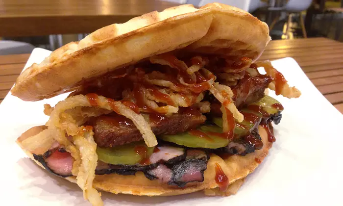 Sandwiches and Waffles Dishes at The Grids (Up to 45% Off). Two Options Available. - Primary Image