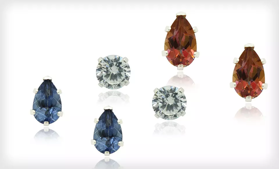 Topaz Stud Earrings (91% Off). Multiple Options Available. Free Returns. - Primary Image