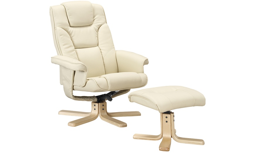 Image 5: Recliner Armchair with Foot Stool