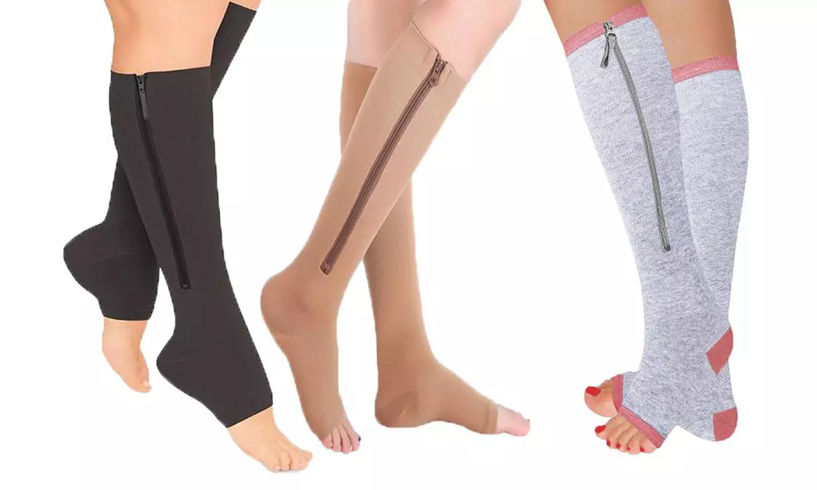 2, 3 ou 4 paires de chaussettes hautes de compression - Primary Image