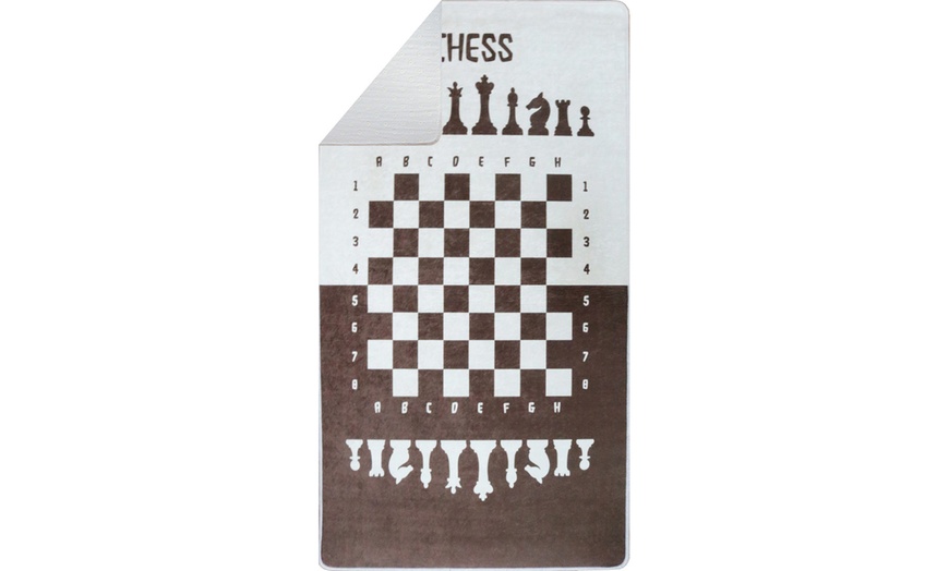 Image 7: Non-Slip Chess Design Rugs