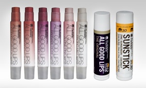 7-Pack All Good Lips SPF Lip Balm with Zinc Sunstick 