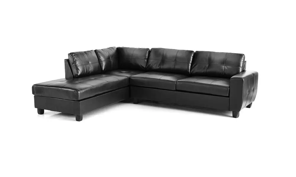 Athens Leather Corner Sofa in Black or Brown for £499 With Free Delivery (50% Off) - Image 3