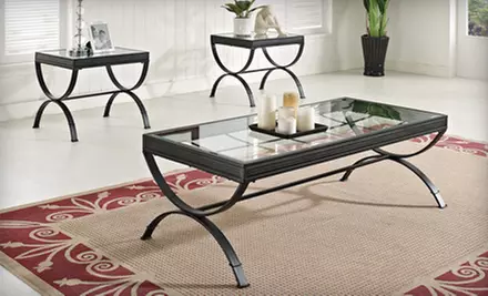 $199 for a Three-Piece Coffee Table Set in Black or Gold ($399 Value). Shipping Included. - Primary Image