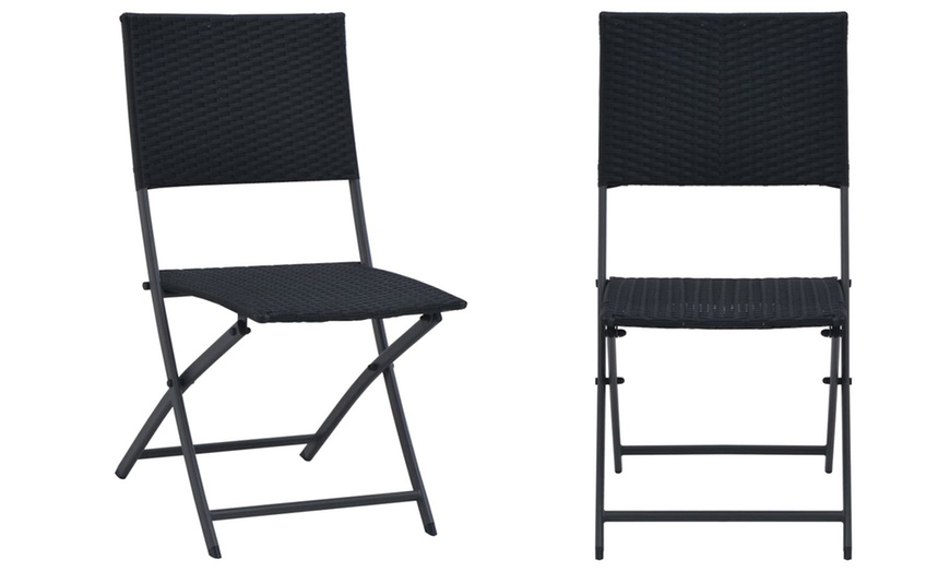 Image 4: Three-Piece Rattan Bistro Set