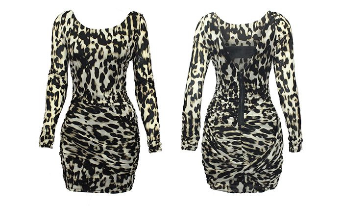 guess animal print dress