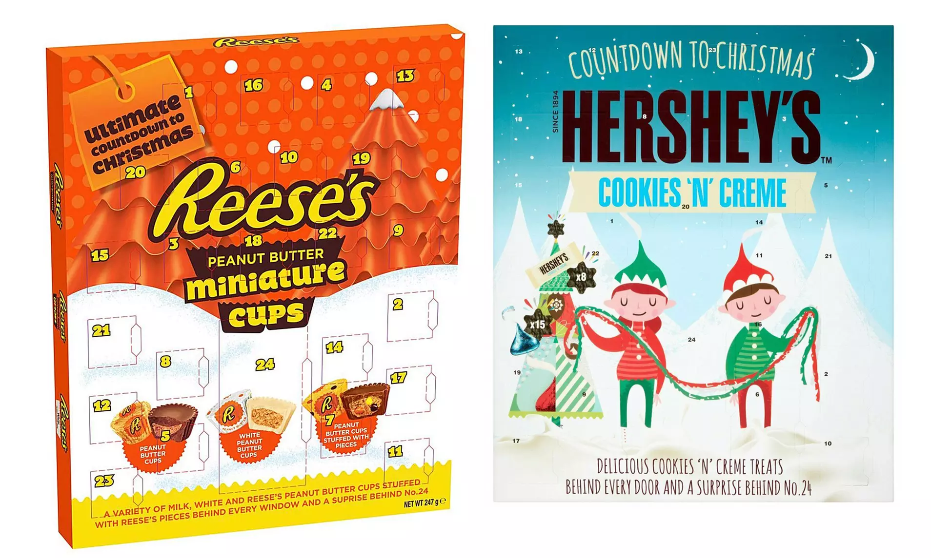 Calendriers de l'avent Reese's beurre de cacahuète ou Herhey's Cookies - Primary Image